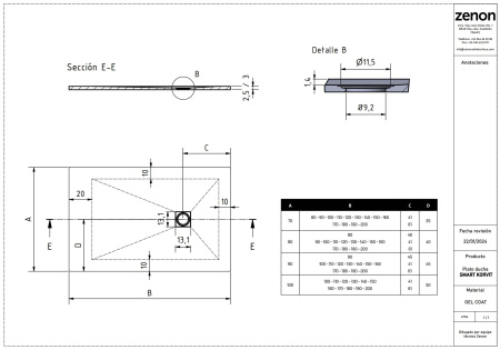 Душевой поддон Zenon Korvit 4000.000.000.000.18417 100х100 искусственный камень серый
